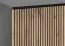 Table de chevet moderne Chelmsford 01, Couleur : Noir / Chêne - dimensions : 56 x 54 x 39 cm (h x l x p)