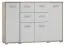 Commode Kavieng 08, couleur : chêne / blanc - Dimensions : 110 x 160 x 40 cm (H x L x P)
