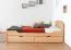 Lit simple / lit d'appoint "Easy Premium Line" K5, incl. 2 tiroirs et 1 panneau de recouvrement, 140 x 200 cm hêtre massif naturel, incl. sommier à lattes