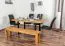 Table de salle à manger Wooden Nature 413 chêne massif huilé, plateau lisse - 160 x 90 cm (L x P)