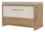 Banc avec espace de rangement / meuble à chaussures Gataivai 17, couleur : Beige brillant / Noyer - 48 x 70 x 36 cm (H x L x P)