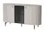 Salle à manger moderne complète - Ensemble A Annelin, 6 pièces, en cachemire, 1 table de salle à manger, 2 commodes, 1 meuble TV, 1 vitrine, 1 table d'appoint, Soft-Close