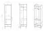 Armoire / Deux portes / Dimensions : 54 x 34 x 198 cm / Système de fermeture Soft-Close / Chêne Cremona / Cachemire / Tringle coulissante / 3 compartiments / Chants en ABS