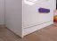 Chambre d'enfant - Commode Walter 08, couleur : blanc brillant / violet - 85 x 80 x 40 cm (H x L x P)