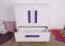 Chambre d'enfant - Commode Walter 08, couleur : blanc brillant / violet - 85 x 80 x 40 cm (H x L x P)