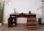 Bureau Mojokerto 06, couleur : noyer / noir - dimensions : 77 x 160 x 60 cm (h x l x p)