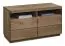 Meuble TV Fazenda 10 | Espace optimisé | Soft Close | Chêne partiellement massif | 69 x 119 x 51 cm | Finition brun foncé