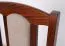 Chaise en bois Madohn en hêtre aspect noyer, style classique, assise rembourrée en mousse T-25, dossier partiellement rembourré, bois robuste