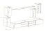 Meuble-paroi moderne Volleberg 72, couleur : gris / blanc - dimensions : 150 x 280 x 40 cm (h x l x p), avec six portes