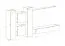 Meuble-paroi avec suffisamment d'espace de rangement Balestrand 96, couleur : gris / chêne wotan - dimensions : 180 x 330 x 40 cm (h x l x p), avec quatre portes