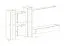 Meuble-paroi au design sobre Balestrand 244, couleur : chêne wotan - dimensions : 180 x 330 x 40 cm (h x l x p), avec 15 compartiments