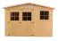 Maison de jardin en madriers Genf avec toit à deux versants - L : 400 cm x l : 300 cm - carton bitumé inclus