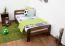 Lit pour enfant 90 x 200 cm | Bois massif: Pin | Laqué Noisette | incl. sommier à lattes Abbildung
