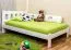 Lit pour enfant 120 x 200 cm | Bois massif: Pin | Laqué Blanc | incl. sommier à lattes Abbildung