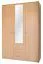 Armoire à portes battantes / penderie Sepatan 05, couleur : aulne - Dimensions : 210 x 140 x 55 cm (H x L x P)