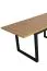 Grande table de salle à manger TOMASS en noir/chêne, pieds en métal, dimensions 92 x 160/240 cm (l x p), hauteur du plateau 32 mm, surface stratifiée anti-rayures