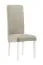 Chaise moderne Born 02, en bois massif de hêtre, Couleur : Blanc / Beige rembourré - Dimensions : 99 x 46 x 59 cm (H x L x P)