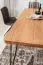 Table de salle à manger en acacia massif avec pieds en épingle à cheveux Marimonos 02, Couleur : Acacia / Noir - Dimensions : 80 x 180 cm (l x p), Fait main