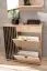 Armoire à chaussures avec un tiroir Angvik 05, deux compartiments à clapet, une porte, Couleur : Chêne / Noir, trois compartiments, dimensions : 95 x 90 x 35 cm, Matériaux de haute qualité