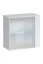 Meuble-paroi stylé Balestrand 264, couleur : gris / blanc - dimensions : 150 x 340 x 40 cm (h x l x p), avec éclairage LED