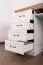 Bureau Badile 17, Couleur : Pin blanc / Marron - 80 x 147 x 55 cm (h x l x p)
