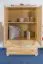 Commode en bois de pin massif, naturel Junco 156 - Dimensions : 139,5 x 90 x 42 cm (H x L x P)