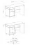 Chambre de jeunes - Bureau Burdinne 09, Couleur : Blanc / Chêne / Gris - Dimensions : 76 x 125 x 55 cm (H x L x P)