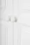 Armoire en bois de pin massif, laqué blanc Junco 08A - Dimensions 195 x 102 x 59 cm