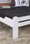 Lit junior Easy Premium Line K5 140 x 200 cm | Hêtre massif blanc laqué | Design moderne | Grande stabilité