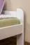 Lit d'enfant / lit de jeune bois de pin massif laqué blanc A11, avec sommier à lattes - dimension 140 x 200 cm