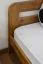 Lit simple / lit d'appoint en bois de pin massif, couleur chêne A7, sommier à lattes inclus - Dimensions : 90 x 200 cm
