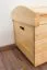 Coffre en bois de pin massif, naturel 004 - Dimensions 47 x 43 x 67 cm (H x L x P)