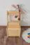 Banc en bois de pin massif naturel Junco 258 - Dimensions 32 x 63 x 34 cm