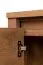 Vitrine Selun 01, Couleur : Chêne brun foncé - 80 x 140 x 43 cm (H x L x P)