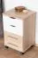 Caisson mobile Banjaran 36 | Sonoma chêne / blanc | 66 x 45 x 40 cm | 4 tiroirs sur roulettes