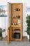 Vitrine Jussara 03, Couleur : Nature, Chêne partiellement massif - 201 x 69 x 42 cm (H x L x P)