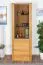 Vitrine Jussara 03, Couleur : Nature, Chêne partiellement massif - 201 x 69 x 42 cm (H x L x P)