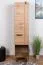 Bureau - Armoire étroite, Couleur: Chêne / Gris - Dimensions: 187 x 45 x 56 cm (H x L x P)