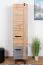 Bureau - Armoire étroite, Couleur: Chêne / Gris - Dimensions: 187 x 45 x 56 cm (H x L x P)