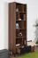 Étagère Mairenke 10 | Noyer & Noir mat | 191 x 59 x 40 cm | Design moderne et harmonieux