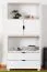 Bibliothèque blanche en pin massif Junco 47B | 158 x 80 x 42 cm | 3 niches, 2 grands tiroirs, grande capacité