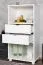 Bibliothèque blanche en pin massif Junco 48C | 120 x 60 x 42 cm | 2 niches & 2 tiroirs | Design moderne