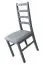 Chaise Koknese en hêtre massif graphite | Assise rembourrée T-25 | Revêtement gris clair | Design moderne
