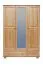 Bois massif-Armoire Pin, Couleur: Naturel 190x133x60 cm Abbildung