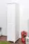 Armoire | 1 porte battante | avec tringle à vêtements | 47 cm de large | Bois massif | Couleur: Blanc Abbildung