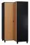 102 cm de large Armoire avec 2 portes | Couleur: Noir Abbildung