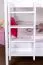 Lit superposé pour adolescents 120 x 200 cm | Bois massif: Hêtre | Laqué Blanc | convertible en 2 lits simples | Incl. Sommier à lattes déroulable Abbildung