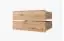 Armoire moderne à cinq casiers Mulhacen 08, Couleur : Chêne Artisan / Blanc mat / Noir mat - Dimensions : 200 x 120 x 62 cm (H x L x P)