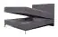 Lit Boxspring Damboa 41, Couleur : Gris - Surface de couchage : 160 x 200 cm (l x L)