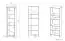 Vitrine Orivesi 06, Couleur : Blanc - Dimensions : 201 x 65 x 42 cm (h x l x p), avec 2 portes et 5 compartiments